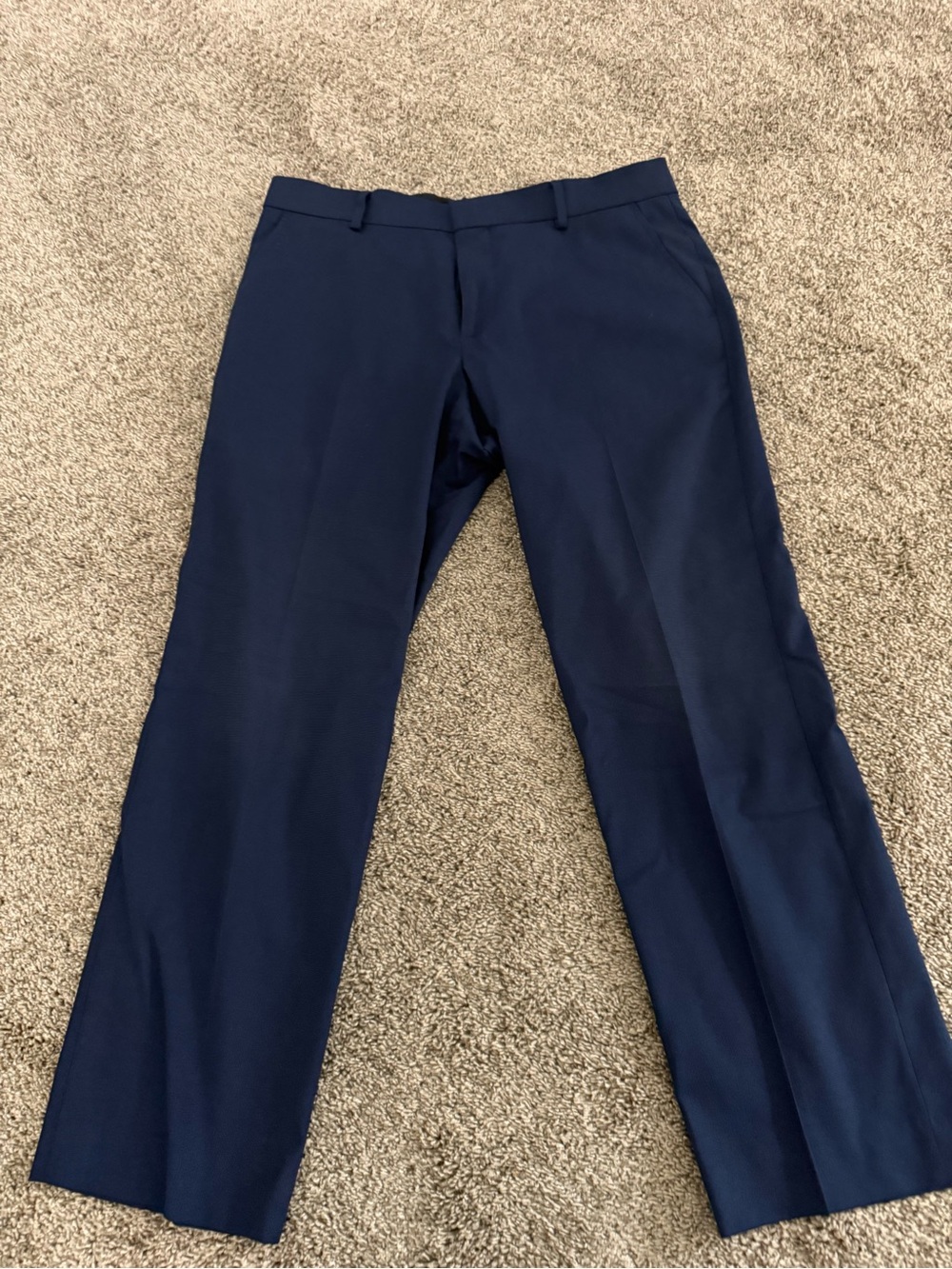 jf j.ferrar Men's Navy Dress Pants - Straight Leg
